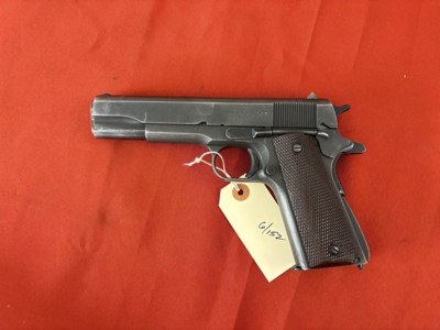 WWll ITHACA 1911A1 SEMI AUTO PISTOL 45 ACP ~ MADE IN 1943 - Image 2 of 15