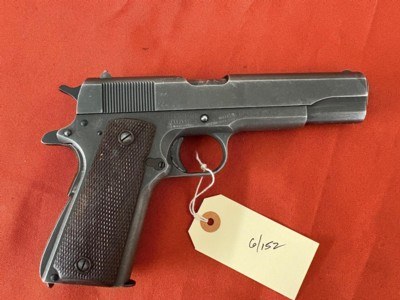 WWll ITHACA 1911A1 SEMI AUTO PISTOL 45 ACP ~ MADE IN 1943