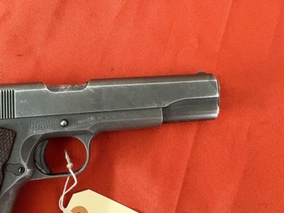 WWll ITHACA 1911A1 SEMI AUTO PISTOL 45 ACP ~ MADE IN 1943 - Image 6 of 15