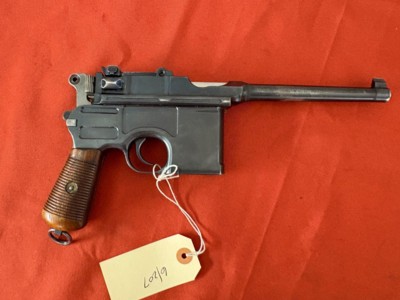 MAUSER C96 BROOMHANDLE SEMI AUTO PISTOL CALIBER 7.63mm