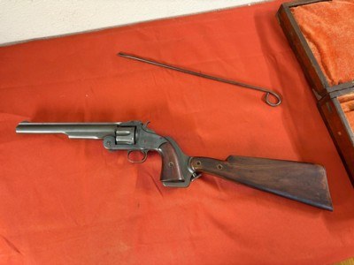 SMITH & WESSON MODEL 3 AMERICAN 2ND MODEL REVOLVER WITH STOCK ~ CALIBER 44 HENRY~ - Image 2 of 25