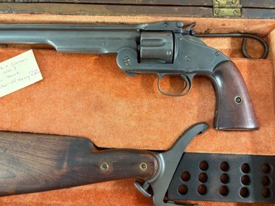 SMITH & WESSON MODEL 3 AMERICAN 2ND MODEL REVOLVER WITH STOCK ~ CALIBER 44 HENRY~ - Image 6 of 25