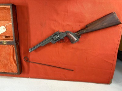 SMITH & WESSON MODEL 3 AMERICAN 2ND MODEL REVOLVER WITH STOCK ~ CALIBER 44 HENRY~ - Image 3 of 25