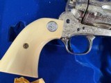 COLT SINGLE ACTION ARMY ~ FULL ENGRAVED ~ CARVED IVORY GRIPS ~ BEAUTIFUL ! - 10 of 25
