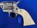 COLT SINGLE ACTION ARMY ~ FULL ENGRAVED ~ CARVED IVORY GRIPS ~ BEAUTIFUL ! - 2 of 25