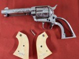 COLT SINGLE ACTION ARMY ~ FULL ENGRAVED ~ CARVED IVORY GRIPS ~ BEAUTIFUL ! - 24 of 25
