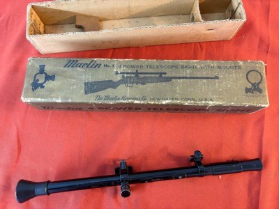 MARLIN NO.1 RIFLE SCOPE WITH RINGS AND ORIGINAL BOX - Image 6 of 8