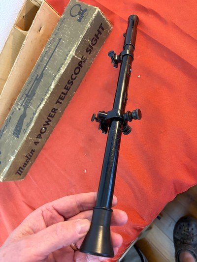 MARLIN NO.1 RIFLE SCOPE WITH RINGS AND ORIGINAL BOX - Image 4 of 8