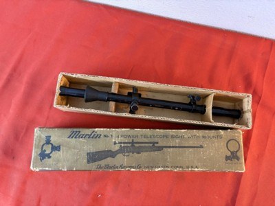MARLIN NO.1 RIFLE SCOPE WITH RINGS AND ORIGINAL BOX - Image 8 of 8