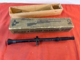 MARLIN NO.1 RIFLE SCOPE WITH RINGS AND ORIGINAL BOX - 1 of 8