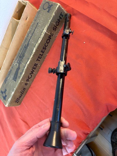 MARLIN NO.1 RIFLE SCOPE WITH RINGS AND ORIGINAL BOX - Image 3 of 8