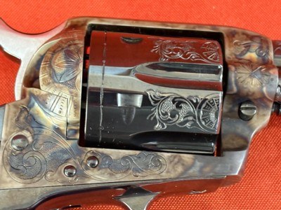 RARE ~ COLT SINGLE ACTION ARMY 45LC ~ ENGRAVED ~COLT ENGRAVING SAMPLER ~ - Image 7 of 17