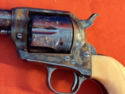 COLT SINGLE ACTION ARMY ~ FACTORY ENGRAVED ~ JOHN ADAMS JR. ~ - Image 4 of 17