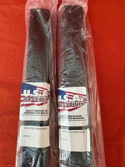 TWO MAGS FOR ONE MONEY ~ U.S.A. MAGAZINES TEC 9 DC9 KG-99 50 ROUND MAGAZINES - Image 2 of 3