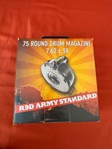 RED ARMY ROMANIAN AK-47 DRUM MAGAZINE ~ 75 ROUND DRUM - 1 of 3