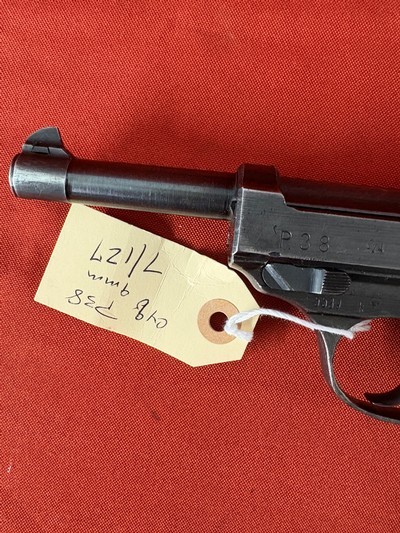 WWll GERMAN SPREEWERKE CYQ P38 SEMI AUTO PISTOL 9MM - Image 5 of 14