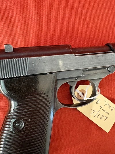 WWll GERMAN SPREEWERKE CYQ P38 SEMI AUTO PISTOL 9MM - Image 7 of 14