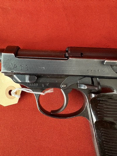 WWll GERMAN SPREEWERKE CYQ P38 SEMI AUTO PISTOL 9MM - Image 3 of 14