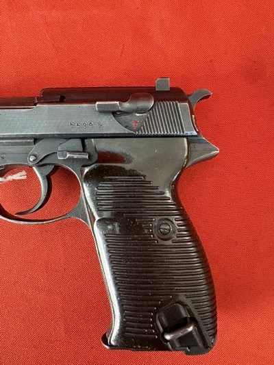 WWll GERMAN SPREEWERKE CYQ P38 SEMI AUTO PISTOL 9MM - Image 4 of 14