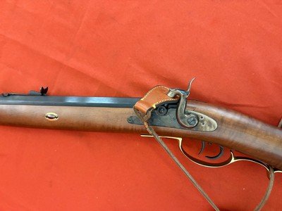 PEDERSOLI HAWKINS STYLE PERCUSSION RIFLE 50 CALIBER ~ DOUBLE SET TRIGGERS ~ LEFT HANDED - Image 4 of 14
