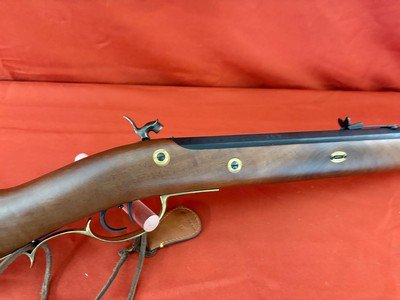 PEDERSOLI HAWKINS STYLE PERCUSSION RIFLE 50 CALIBER ~ DOUBLE SET TRIGGERS ~ LEFT HANDED - Image 9 of 14