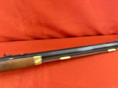PEDERSOLI HAWKINS STYLE PERCUSSION RIFLE 50 CALIBER ~ DOUBLE SET TRIGGERS ~ LEFT HANDED - Image 11 of 14