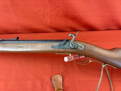 PEDERSOLI HAWKINS STYLE PERCUSSION RIFLE 50 CALIBER ~ DOUBLE SET TRIGGERS ~ LEFT HANDED