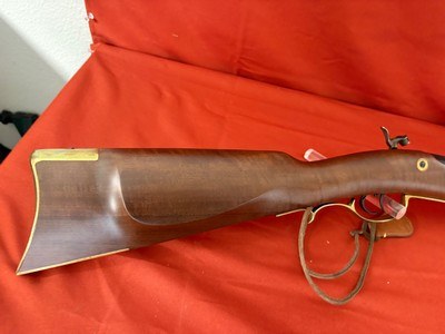 PEDERSOLI HAWKINS STYLE PERCUSSION RIFLE 50 CALIBER ~ DOUBLE SET TRIGGERS ~ LEFT HANDED - Image 12 of 14