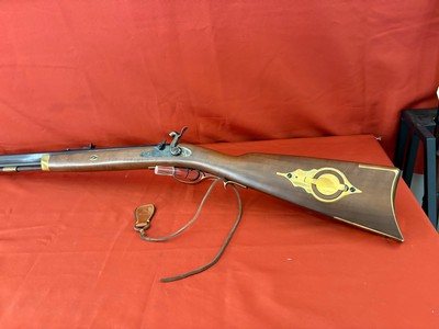 PEDERSOLI HAWKINS STYLE PERCUSSION RIFLE 50 CALIBER ~ DOUBLE SET TRIGGERS ~ LEFT HANDED - Image 3 of 14