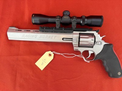 TAURUS RAGING HORNET STAINLESS REVOLVER ~ 22 HORNET ~ - Image 1 of 15