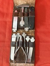 THE WOODVILLE LIME PRODUCT CO. TOLEDO OHIO U.S.A. KNIFE SET ~ TOOLS ~ SURVIVAL SET  - Image 1 of 11