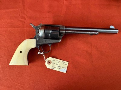 COLT 1st GEN SINGLE ACTION ARMY REVOLVER 38 W.C.F. MADE IN 1920 ~ IVORY GRIPS ~ - Image 2 of 19