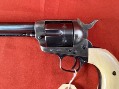 COLT 1st GEN SINGLE ACTION ARMY REVOLVER 38 W.C.F. MADE IN 1920 ~ IVORY GRIPS ~ - Image 6 of 19