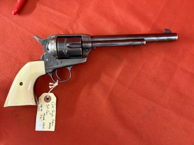 COLT 1st GEN SINGLE ACTION ARMY REVOLVER 38 W.C.F. MADE IN 1920 ~ IVORY GRIPS ~ - Image 15 of 19