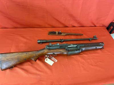 JOHNSON MODEL 1941 MILITARY SEMI AUTO RIFLE 30-06 W/ BAYONET - Image 20 of 25