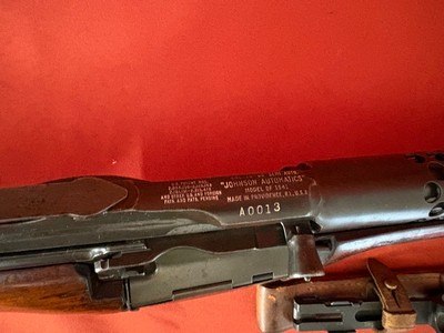 JOHNSON MODEL 1941 MILITARY SEMI AUTO RIFLE 30-06 W/ BAYONET - Image 5 of 25