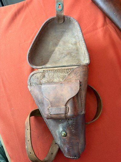 JAPANESE NAMBU TYPE 14 SEMI AUTO PISTOL HOLSTER WITH STRAP - Image 3 of 8