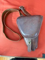 JAPANESE NAMBU TYPE 14 SEMI AUTO PISTOL HOLSTER WITH STRAP - Image 1 of 8