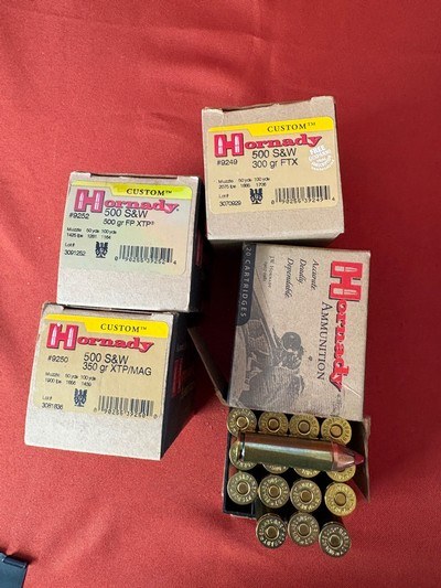 HORNADY 500 S&W AMMO ~ 4 BOXES ~ - Image 1 of 3