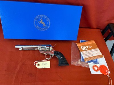 COLT SINGLE ACTION ARMY REVOLVER 3rd GEN 357 MAGNUM ~ NICKEL ~ - Image 1 of 16