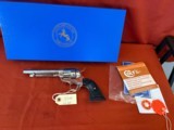 COLT SINGLE ACTION ARMY REVOLVER 3rd GEN 357 MAGNUM ~ NICKEL ~