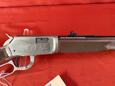 ENGRAVED ~ BOY SCOUT OF AMERICAN ~ WINCHESTER MODEL 9422 LEVER ACTION 22 RIFLE - Image 3 of 15