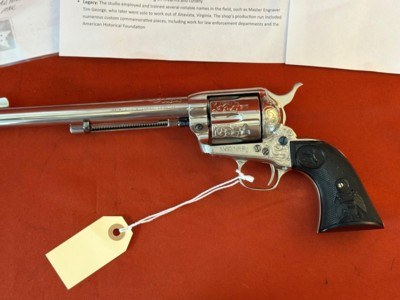 COLT SINGLE ACTION ARMY 2ND GEN 45LC ~ OLD DOMONION ENGRAVED ~ DICK CLARK HISTORY ~ - Image 2 of 24