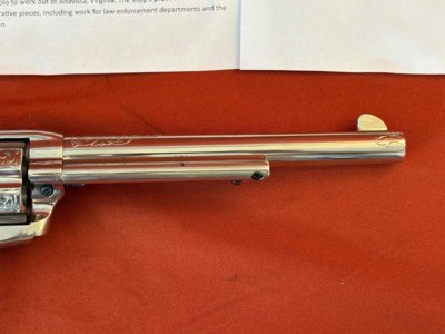 COLT SINGLE ACTION ARMY 2ND GEN 45LC ~ OLD DOMONION ENGRAVED ~ DICK CLARK HISTORY ~ - Image 5 of 24