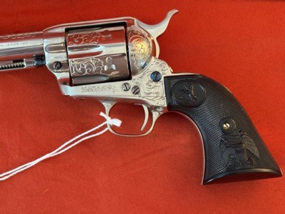 COLT SINGLE ACTION ARMY 2ND GEN 45LC ~ OLD DOMONION ENGRAVED ~ DICK CLARK HISTORY ~ - Image 4 of 24