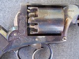 Cased, Engraved, Adams style Austrian Percussion Revolver - 16 of 18