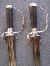 Pair of silver mounted mid-1750's British hunting swords - 3 of 20