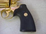 4333 Colt Python 357 mag 6 inch Gold plate engine turned - 2 of 12