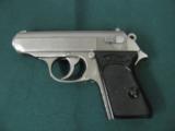 6055 Walther PPK 380 caliber stainless steel 2 mags,3.3 inch barrel,
Interarms VA importer. 98% condition--210 602 6360-- - 2 of 11
