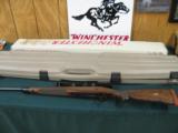 6129 Winchester Model 70 Super Grade 270 caliber 24 inch barrel NEW IN BOX pre 64 mauser claw extractor, AA+Fancy walnut, Leupold 3x9 scope, hard case - 1 of 13